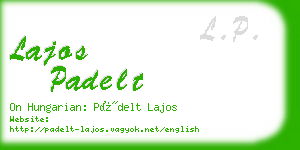 lajos padelt business card